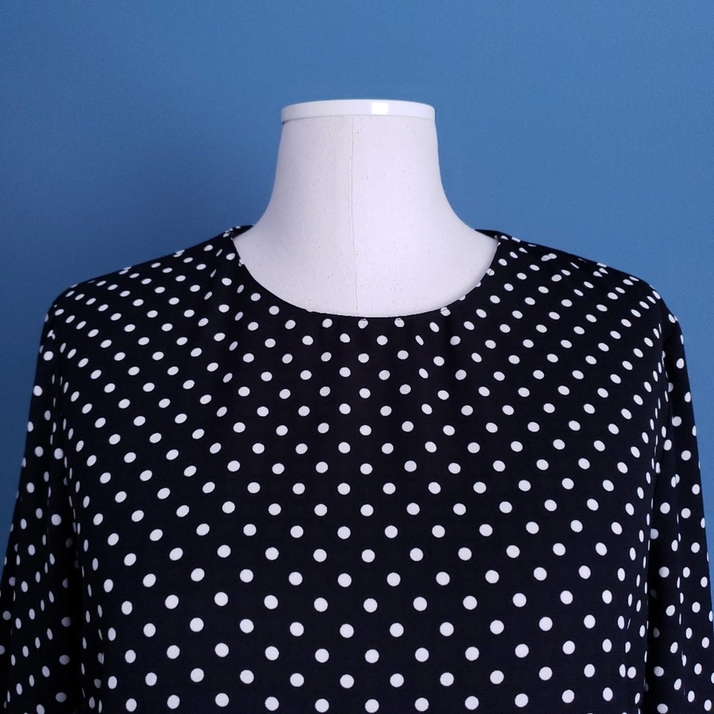 Zara Frilled Bell Sleeve Polka Dot Top - Picture 2 of 9